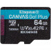Карта памяти micro SDXC 64Gb Kingston Canvas Go! Plus; Class 10 UHS-I U3 (SDCG4/64GBSP)