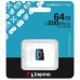 Карта памяти micro SDXC 64Gb Kingston Canvas Go! Plus; Class 10 UHS-I U3 (SDCG4/64GBSP)