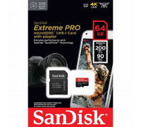 Карта памяти micro SDXC 64Gb SanDisk Extreme Pro (SDSQXCU-064G-GN6MA)