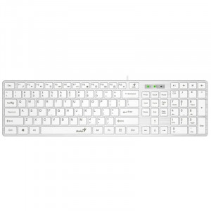 Клавиатура проводная Genius SlimStar 126; USB; White