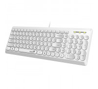 Клавиатура проводная Genius SlimStar Q200; USB; White
