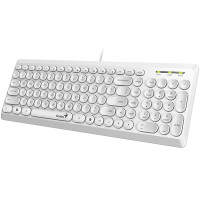 Клавиатура проводная Genius SlimStar Q200; USB; White
