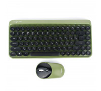 Клавиатура+мышь беспроводная Gembird KBS-9001; USB; Black-Green 