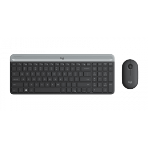 Клавиатура+мышь беспроводная Logitech Wireless Desktop MK470; USB; Black 