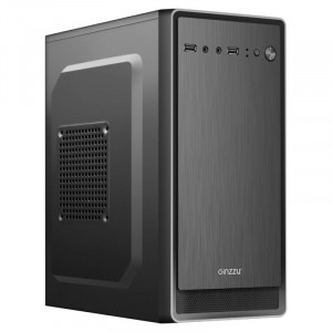 Корпус Ginzzu B180; mATX, miniITX; USB 2.0x2шт; Black