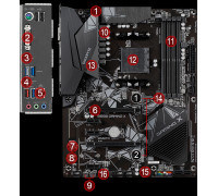 Материнская плата Gigabyte B550 Gaming X V2 (sAM4, AMD B550, PCI-Ex16)