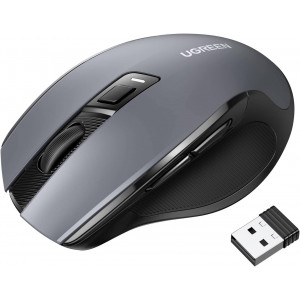 Мышь беспроводная Ugreen MU006 (90855); 4000dpi; Wireless; Bluetooth, USB; Black