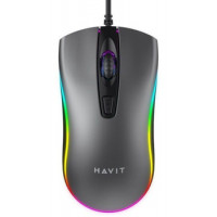 Мышь проводная Havit HV-MS72; USB; Grey; RGB подсветка  