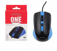 Мышь проводная Smartbuy ONE SBM-352-BK; USB; Black&Blue 