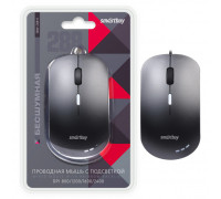 Мышь проводная Smartbuy SBM-288-K; USB; Gray; Бесшумная
