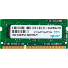 Оперативная память DDR3 SDRAM SODIMM 4Gb PC3-12800 (1600); DDR3 1.5V; Apacer (AS04GFA60CATBGC) 