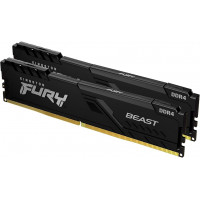 Оперативная память DDR4 32Gb (2х16Gb) PC4-25600Mb/s (3200MHz); Kingston Fury Beast Black  (KF432C16BBK2/32)