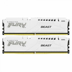 Оперативная память DDR5 32Gb (2x16Gb) 5600MHz Kingston Fury Beast White (KF556C40BWK2-32)