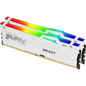 Оперативная память DDR5 64Gb (2x32Gb) 6000MHz Kingston FURY Beast White RGB CL36 (KF560C36BWEAK2-64)