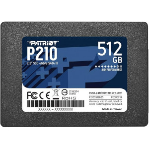 SSD 512.0 Gb; Patriot P210; 460Мб/с - 530Mб/с; 2.5" SATAIII 3D TLC (P210S512G25)
