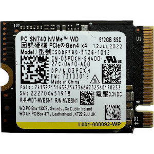 SSD 512.0 Gb; WD PC SN740 M.2 NVMe