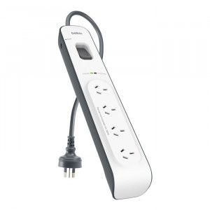 Сетевой фильтр 4 евро-розетки; Belkin Home SurgeMaster  (F9H400EN2M)