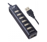 USB разветвители (HUB) HUB USB 2.0; 7 портов Perfeo (PF-HYD-H034)