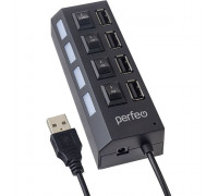 USB разветвители (HUB) Perfeo PF-H030; USB 2.0; 4 порта (PF_C3220)