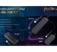USB разветвители (HUB) Perfeo PF-H032; USB 3.0; 4 порта (PF_C3222)