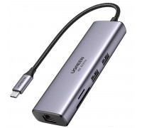 USB разветвители (HUB) UGreen CM512 (60515) USB-C Multifunction Adapter 7в1
