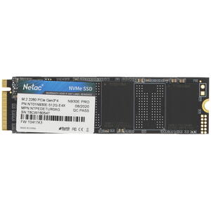 Жесткий диск SSD 512.0 Gb; Netac N930E PRO M.2 NVMe 2280; PCIe 3.0 x4; 2080Мб/с - 1700Mб/с; (NT01N930E-512G-E4X)