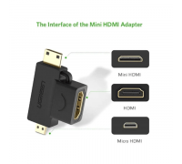  Переходник Micro HDMI + Mini HDMI  to HDMI UGREEN HD129 (20144)