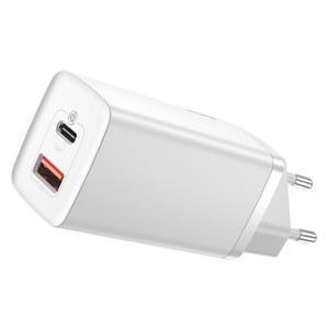  USB зарядное устройство Baseus CCGAN2L-B02 C+U 65W White