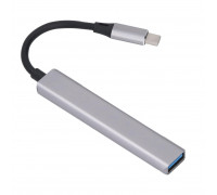 USB разветвители (HUB) HUB TypeC USB 3.0; 4 порта (алюминий) A-808 