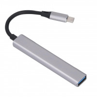 USB разветвители (HUB) HUB TypeC USB 3.0; 4 порта (алюминий) A-808 