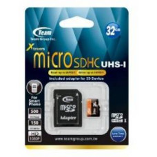Карта памяти micro SDHC 32Gb Team; Class 10 UHS-I; With SD-adapter (TUSDH32GUHS03)