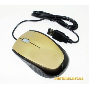 Мышь проводная DeTech DE-3062; USB; Shiny Gold (DE-3062-GL)