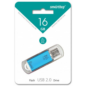 Flash-память Smart Buy Glossy series; 16Gb; Blue (SB16GBVC-B)