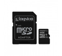 Карта памяти micro SDHC 16 Gb Kingston; Class 10 UHS-I; With SD-adapter (SDC10G2/16GB)