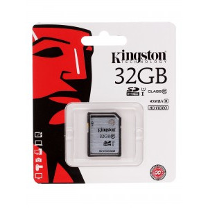 Карта памяти SDHC 32Gb Kingston; Class 10 UHS-I (SD10VG2/32GB)