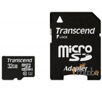 Карта памяти micro SDHC 32Gb Transcend; Class 10 UHS-I Premium 400X; With SD-adapter (TS32GUSDU1)