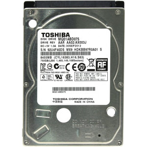 Жесткий диск SATAII 750.0 Gb; Toshiba (MQ01ABD075)