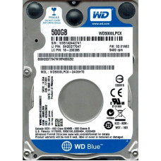 Жесткий диск SATAIII 500.0 Gb; Western Digital Scorpio Blue (WD5000LPCX)
