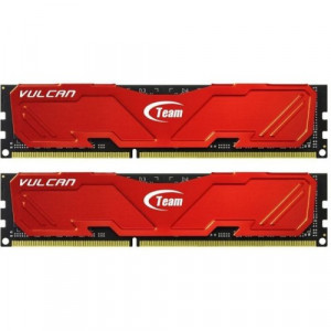 Оперативная память DDR3 SDRAM 2x4Gb PC3-12800 (1600); Team, Vulcan Red (TLRED38G1600HC9DC01)