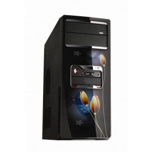 Корпус ATX LogicPower 6913 Glamour 3D; Без БП; Black