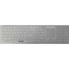 Клавиатура проводная Delux DLK-1000UW Standard; Slim; USB; White