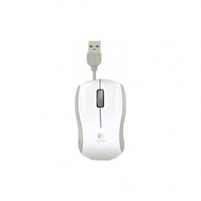 Мышь проводная Logitech M125; USB; Notebook mouse; White