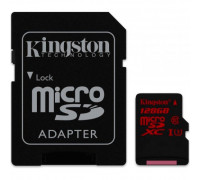 Карта памяти micro SDXC 128Gb Kingston (SDCA3/128GB); UHS-I U3; Class 10; with SD adapter