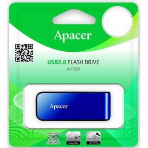 Flash-память Apacer AH334 (AP16GAH334U-1); 16Gb; USB 2.0; Blue