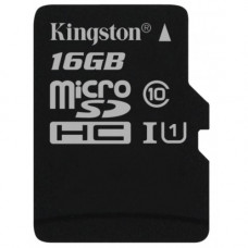 Карта памяти micro SDHC 16Gb Kingston; Class 10; No adapter (SDC10G2/16GBSP)