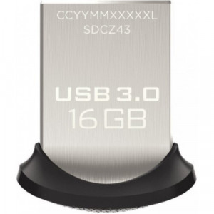Flash-память SanDisk Ultra Fit (SDCZ43-016G-GAM46); 16Gb; USB 3.0; Black