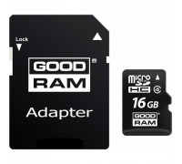 Карта памяти micro SDHC 16Gb GoodRAM; Class 4; With SD-adapter (M40A-0160R11)