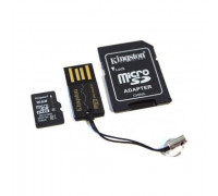 Карта памяти micro SDHC 16Gb Kingston; Class 10; With SD-adapter + Card Reader (MBLY10G2/16GB)