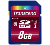 Карта памяти SDHC 8Gb Transend; Class 10; UHS-I Premium 300X (TS8GSDU1)