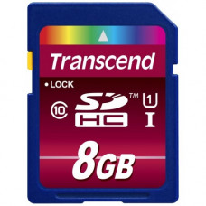 Карта памяти SDHC 8Gb Transend; Class 10; UHS-I Premium 300X (TS8GSDU1)